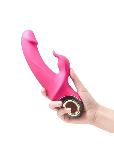 Vibromasseur Rabbit rose 9 modes de vibrations puissantes 