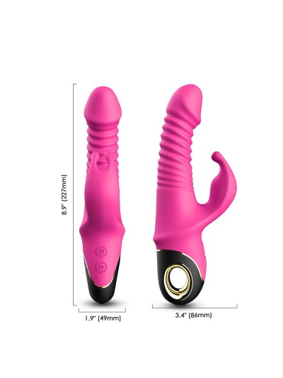 Vibromasseur rose Rabbit Va et Vient avec rotation 