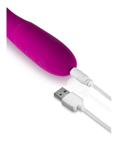 Vibromasseur rabbit Becca rose USB avec gland stimulant 10 programmes 