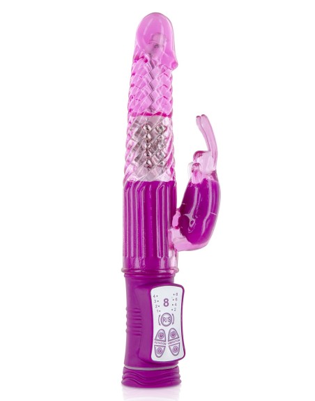 Vibromasseur rabbit rose 2 moteurs et billes rotatives USB 