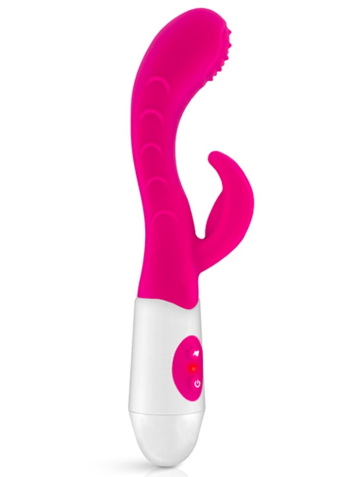 Vibromasseur rabbit stries et picots 