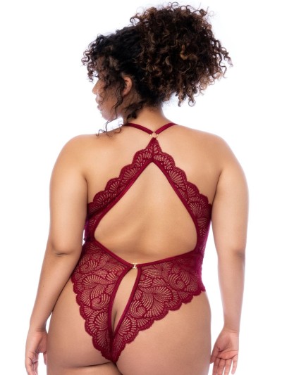 Body grande taille couleur framboise 