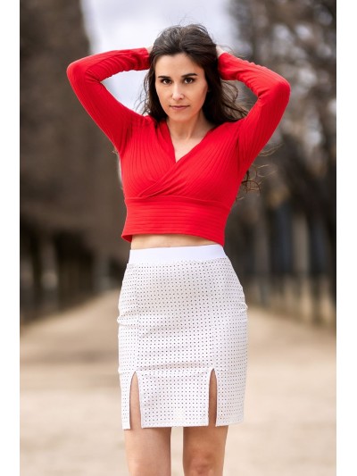 Jupe longue blanche Natacha 