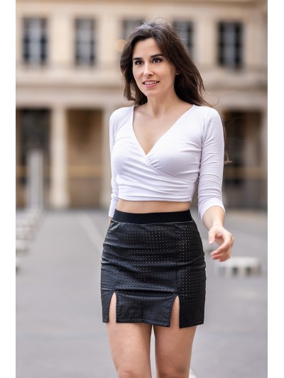 Jupe courte noir Stella 