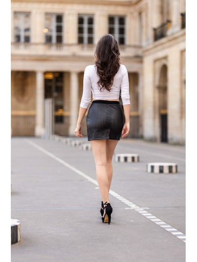 Jupe courte noir Stella 
