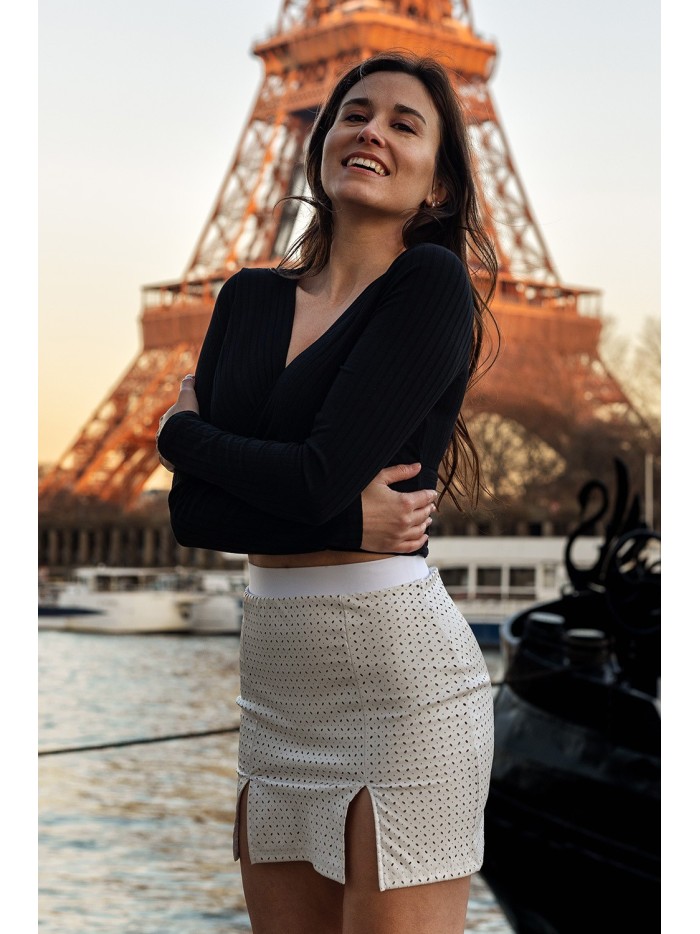 Jupe courte blanche Cassandra 