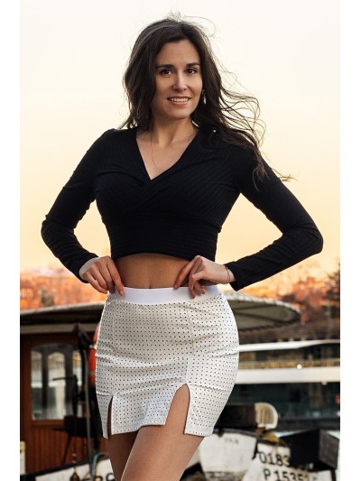 Jupe courte blanche Cassandra 