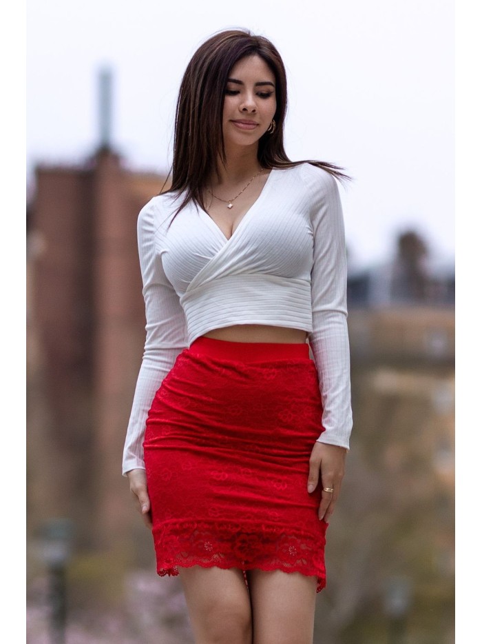 Jupe longue rouge Catalina 