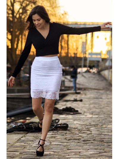Jupe longue blanche Catalina 