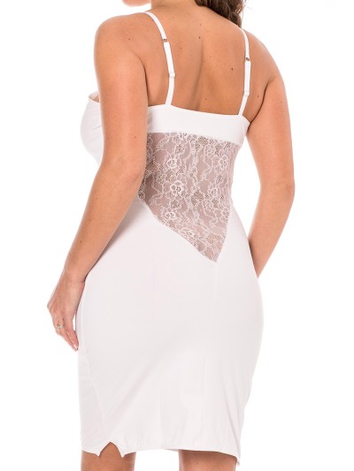 Robe décollectée blanche Emilia 