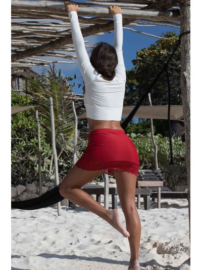Jupe courte rouge Marina 