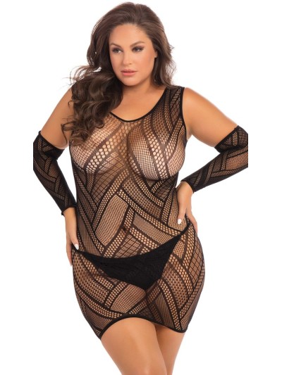 Robe avec mitaines grande taille 