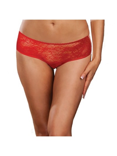 Panty taille basse, ouvert, fronces au dos 