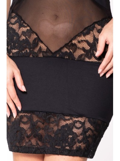 Robe bustier maille et dentelle 
