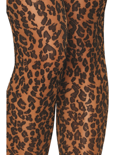 Bas autofixant imprimé léopard 