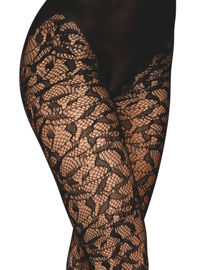 Collant fantaisie noir avec imprimé culotte 