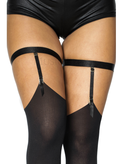 Porte-jarretelles noir brillant 