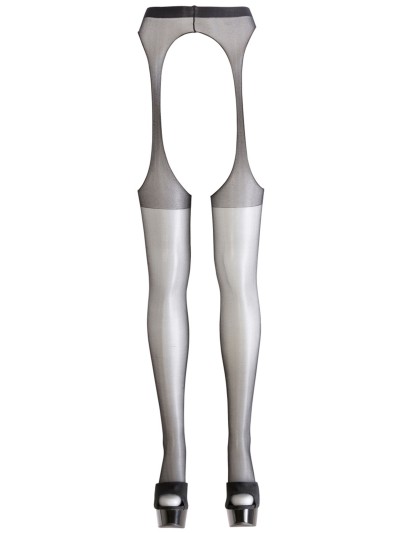 Collant effet porte jarretelles avec bas 