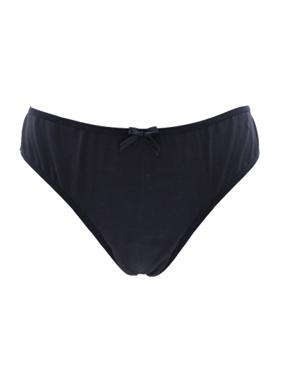 Culotte noire en dentelle avec nœud en satin 