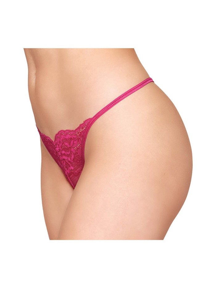 String ficelle rouge avec chaine strass 