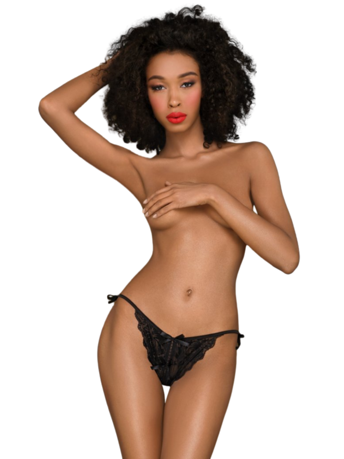 Culotte ouverte noire Too hot to be real 