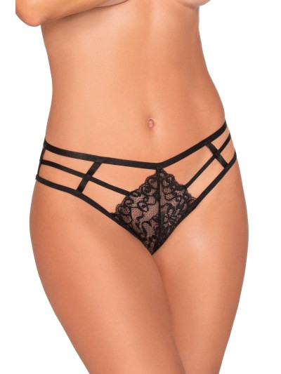 String dentelle noir aux multiples lanières 