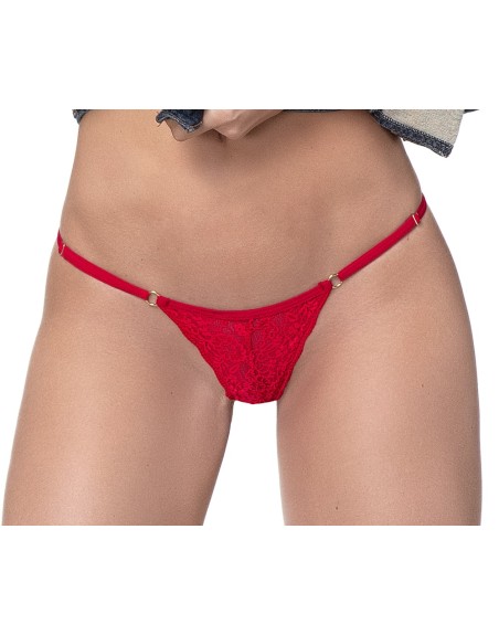 String dentelle rouge 