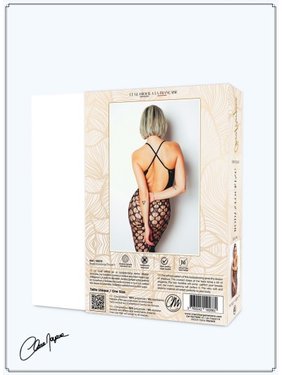 Bodystocking  en résille avec maille  large - Le Numéro 11 - Collection Bodystocking 
