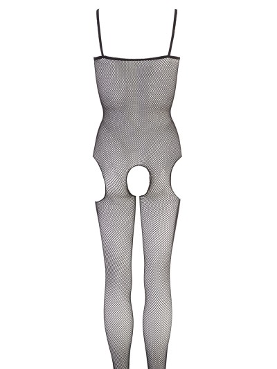 Combinaison en résille noire ouvert à l'entrejambe 