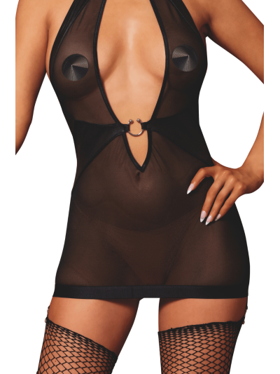 Nuisette avec porte jarretelles et fouet 