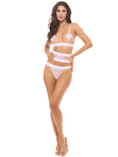 Ensemble 3 pièces rose pastel 