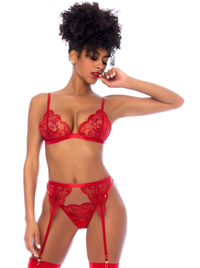 Ensemble 3 pièces rouge 