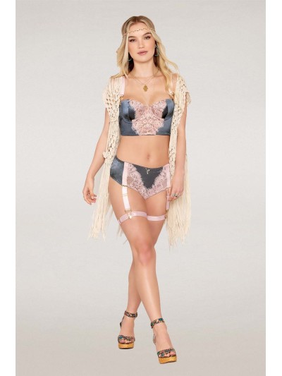 Ensemble soutien-gorge et culotte porte-jarretelles vintage 