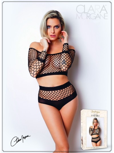 Ensemble 2 pièces résille grosse maille - Le Numéro 1 - Collection Ensemble  