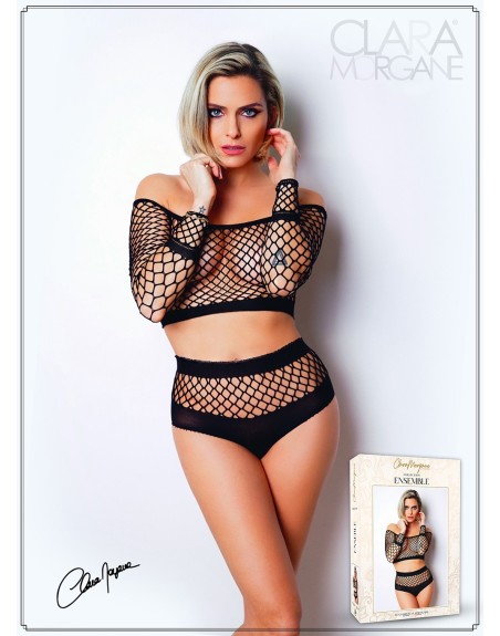 Ensemble 2 pièces résille grosse maille - Le Numéro 1 - Collection Ensemble  