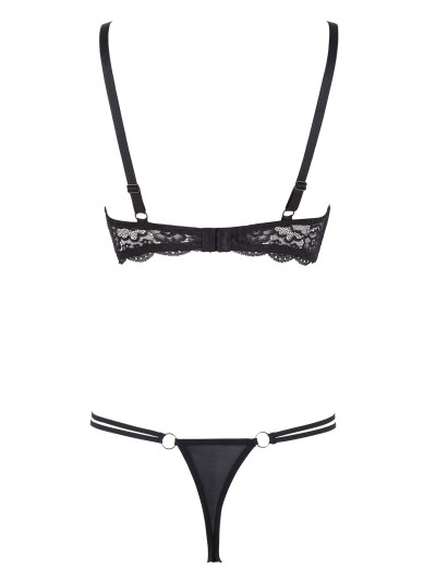 Ensemble soutien-gorge demi seins a armatures et string 