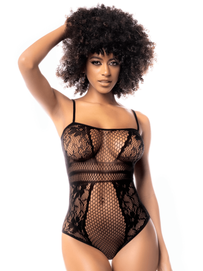 Body résille noire 