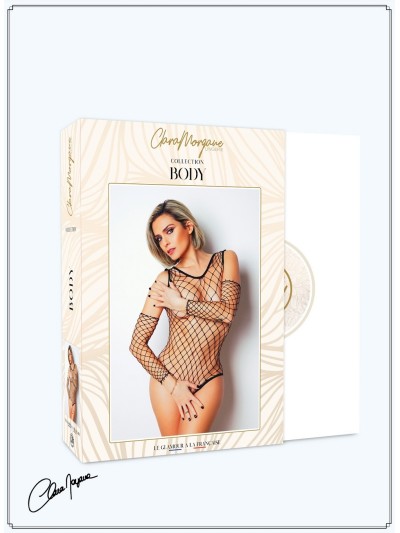 Body noire fine résille - Le Numéro 3 - Collection Body 