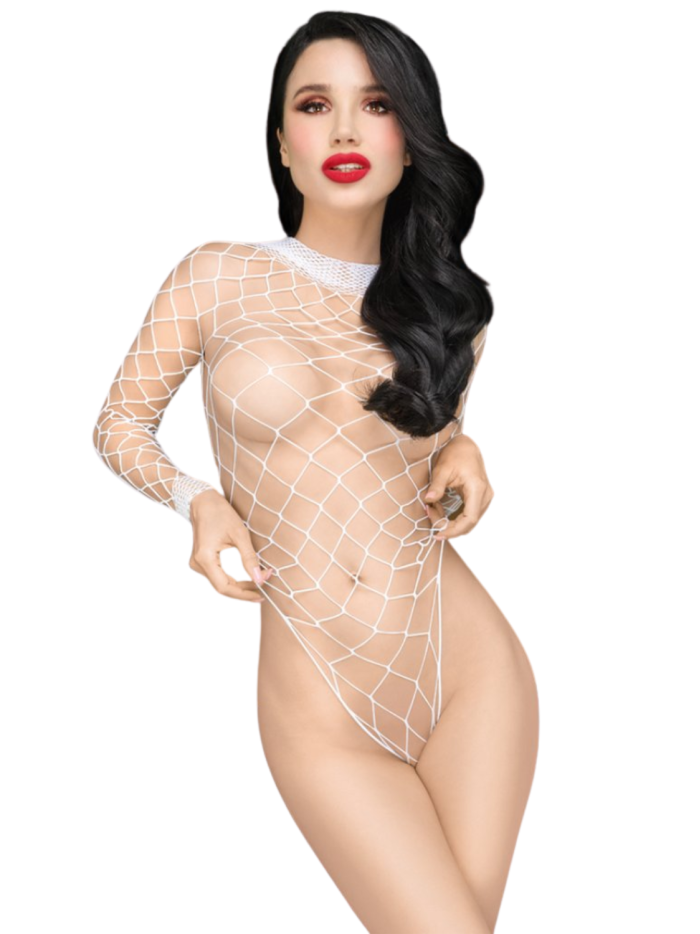 Body blanc large maille Scandalous 