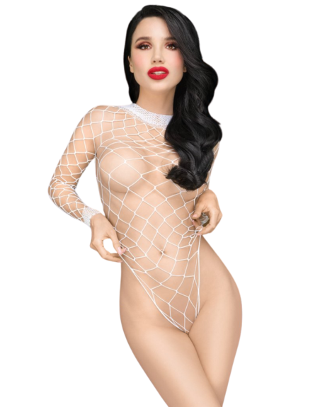 Body blanc large maille Scandalous 