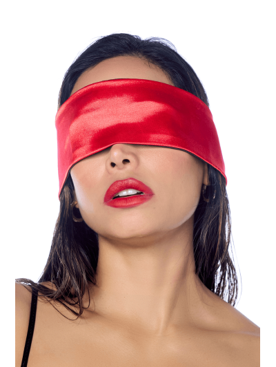 Accessoire coquin en satin réversible noir  rouge 