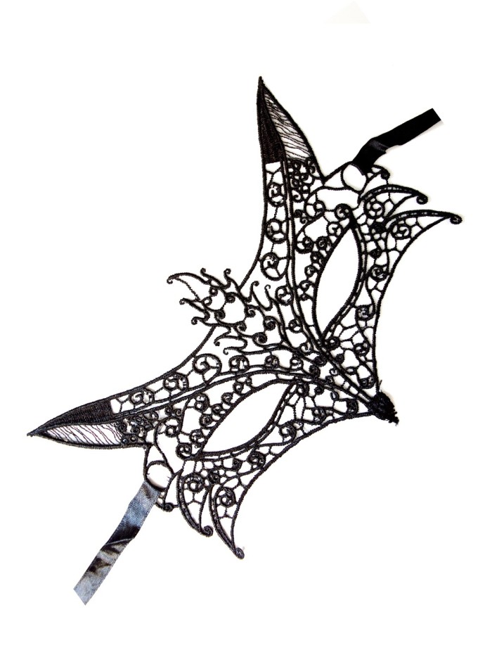 Masque souple dentelle noire 