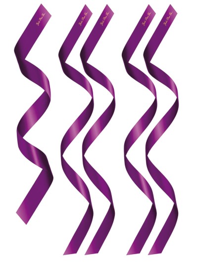 Set de 5 bandeaux satinés violets chevilles poignets et yeux 