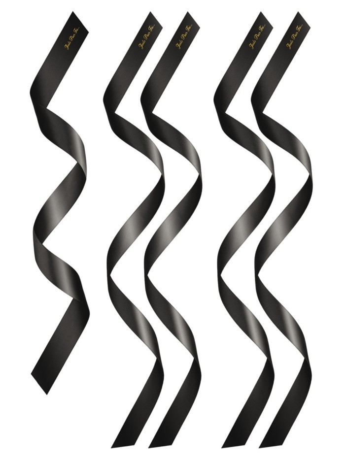 Set de 5 bandeaux satinés noirs chevilles poignets et yeux 