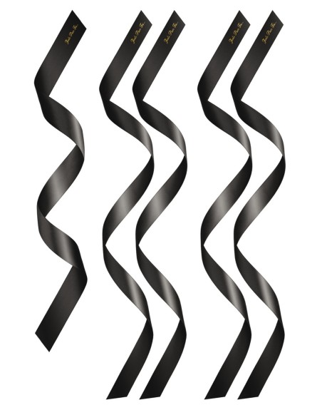 Set de 5 bandeaux satinés noirs chevilles poignets et yeux 