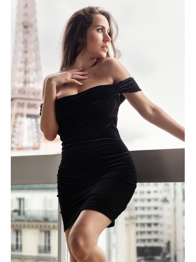 Robe velours noir Giulia 