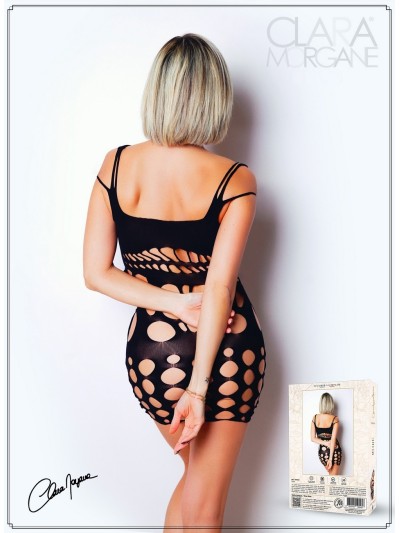 Robe moulante en résille noire - Le Numéro 4 - Collection Robe 