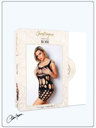 Robe moulante en résille noire - Le Numéro 4 - Collection Robe 