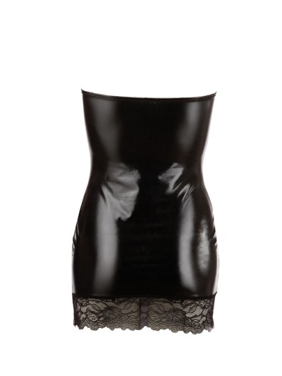 Petit robe aspect cuit Sexy noir avec dentelle 