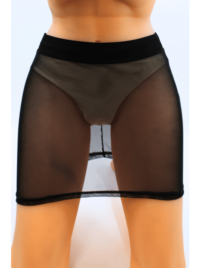 Jupe noire en résille transparente Maya 